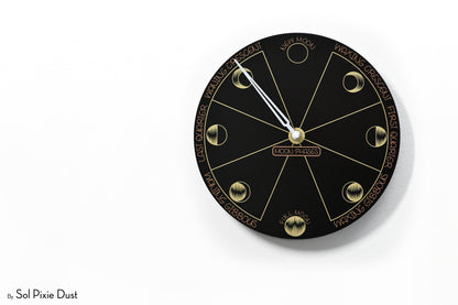 Moon Phase Wall Clock - Lunar Cycle