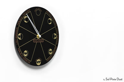 Moon Phase Wall Clock - Lunar Cycle