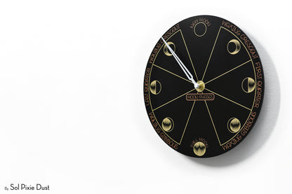 Moon Phase Wall Clock - Lunar Cycle