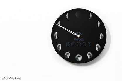 Moon Phase Wall Clock - Lunar Cycle