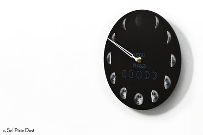 Moon Phase Wall Clock - Lunar Cycle