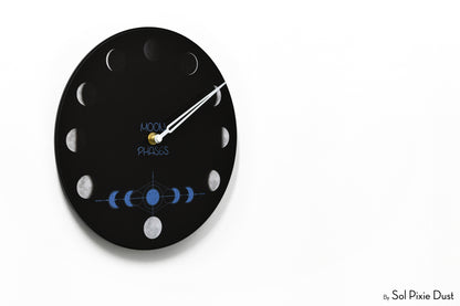 Moon Phase Wall Clock - Lunar Cycle