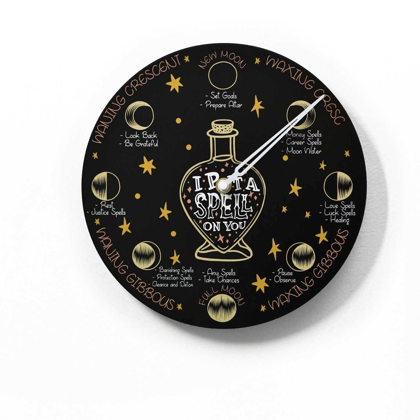 Moon Phase Wall Clock - Lunar Cycle