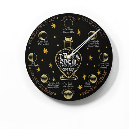 Moon Phase Wall Clock - Lunar Cycle