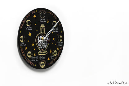 Moon Phase Wall Clock - Lunar Cycle