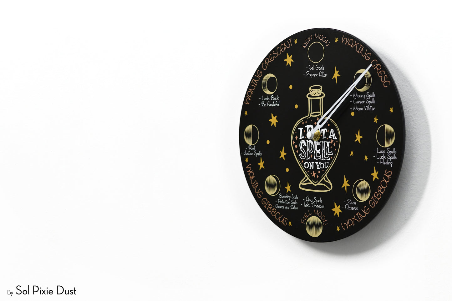 Moon Phase Wall Clock - Lunar Cycle