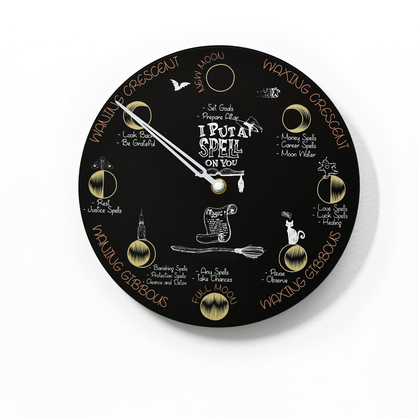 Moon Phase Wall Clock - Lunar Cycle
