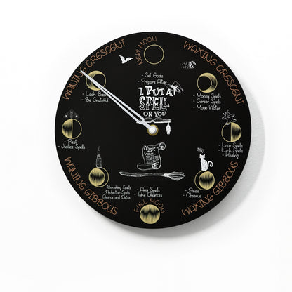 Moon Phase Wall Clock - Lunar Cycle