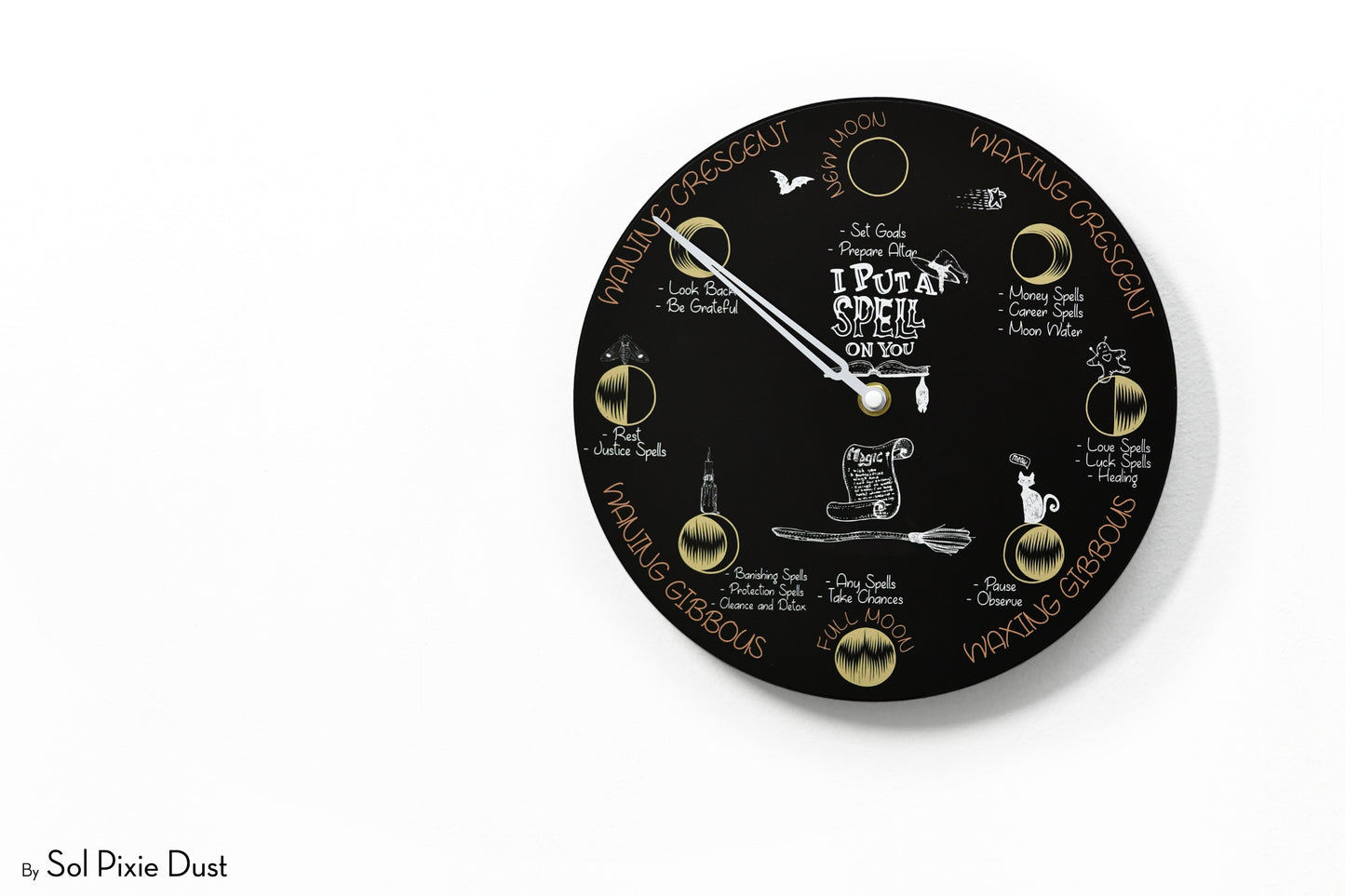 Moon Phase Wall Clock - Lunar Cycle