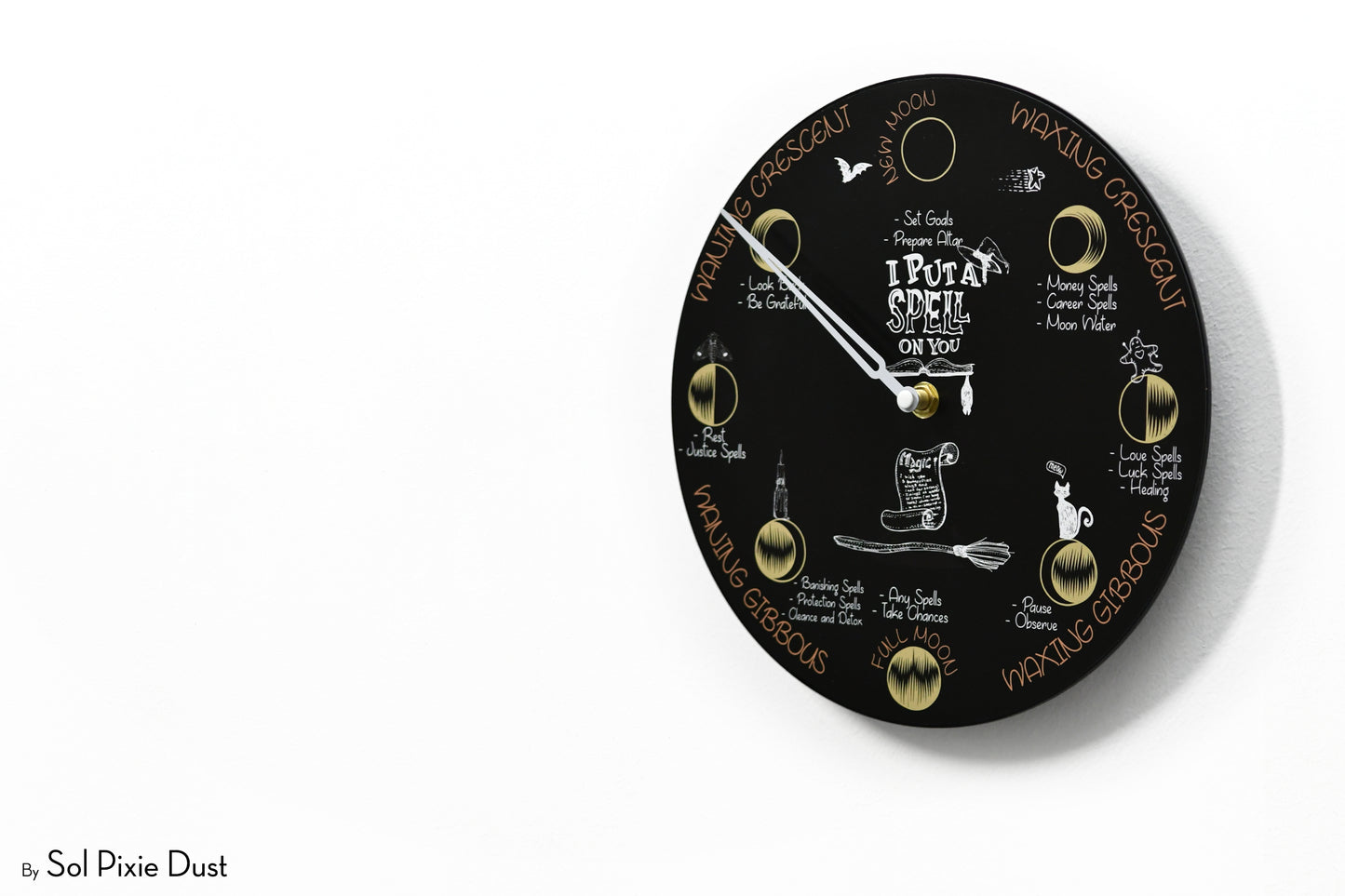 Moon Phase Wall Clock - Lunar Cycle