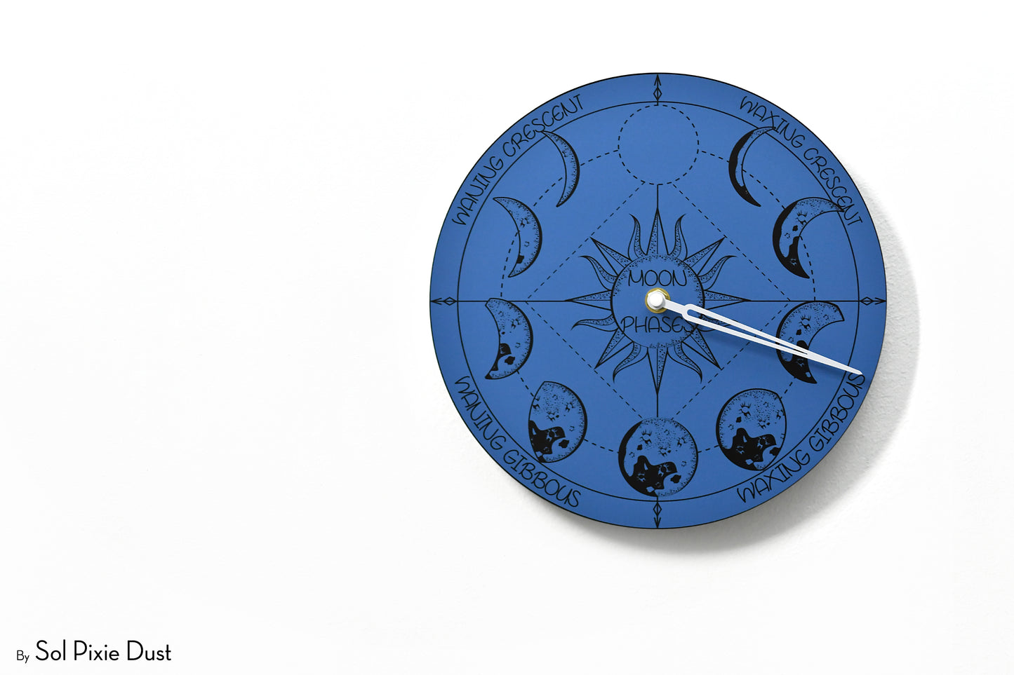 Moon Phase Wall Clock - Lunar Cycle