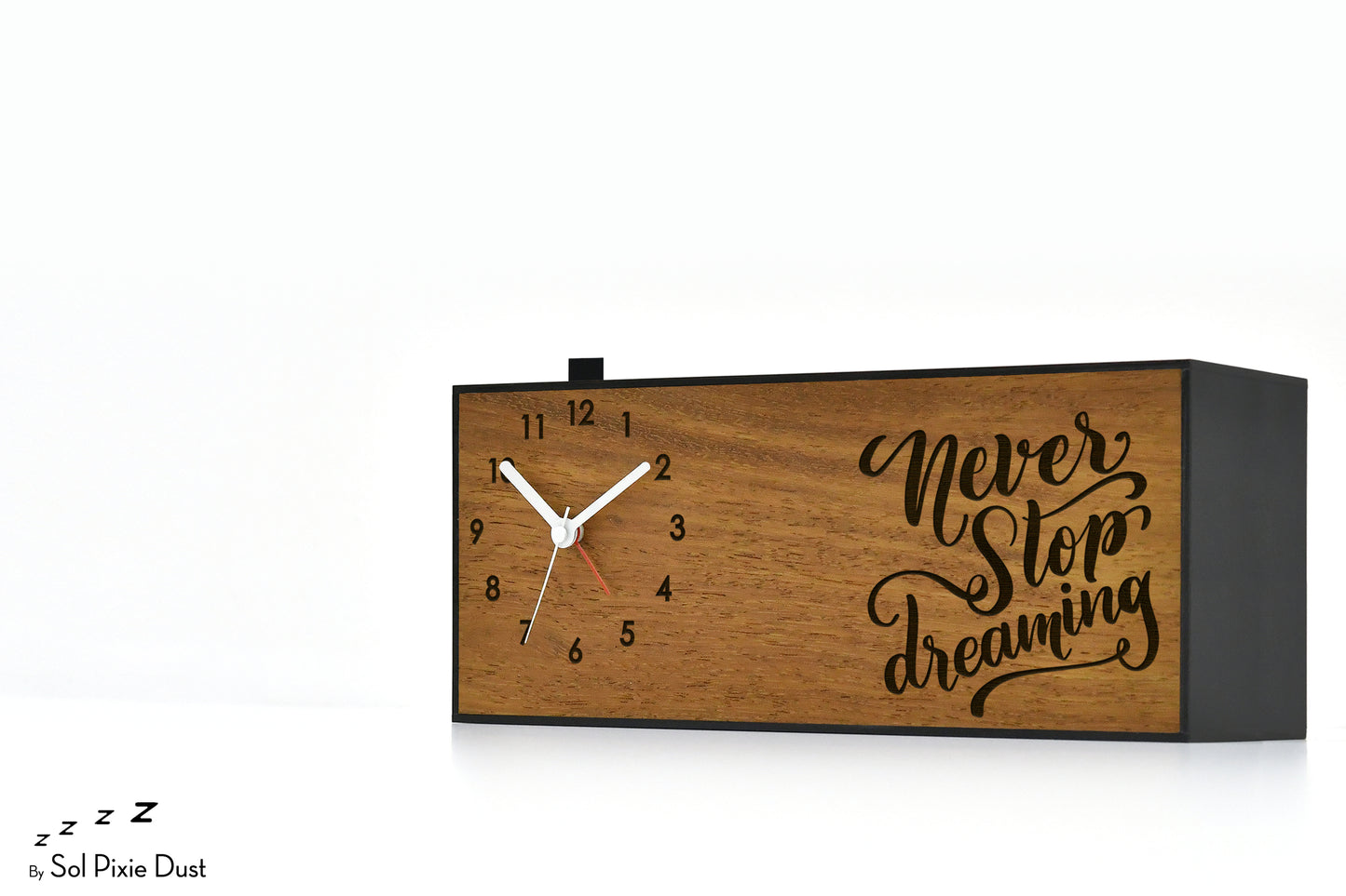 Alarm Clocks - Laser Engraved No Ticking - Table Desk Clock
