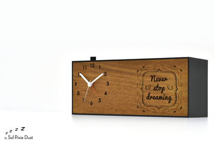 Alarm Clocks - Laser Engraved No Ticking - Table Desk Clock