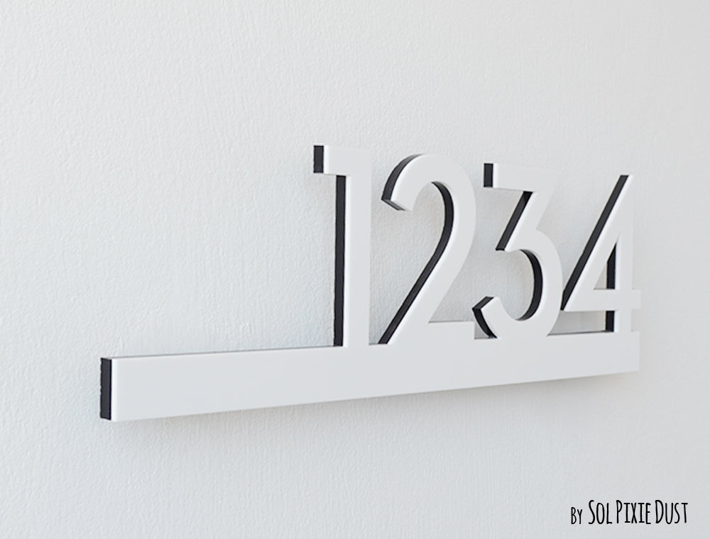 Underline House Numbers - LED Signs with Name / Address