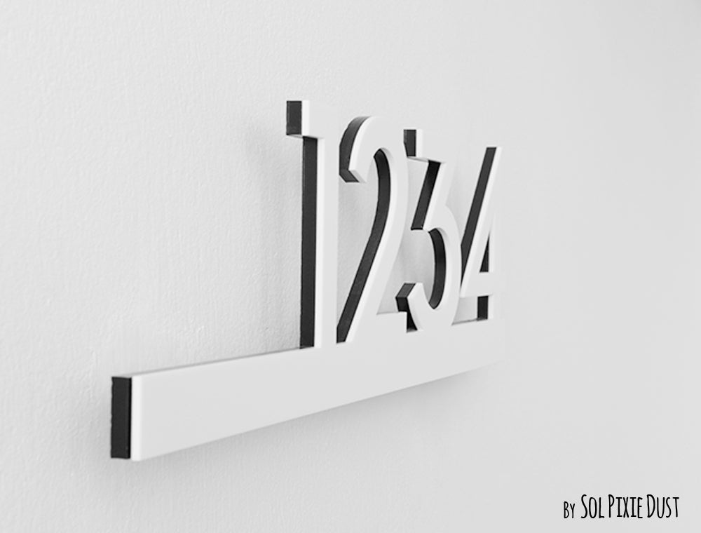 Underline House Numbers - LED Signs with Name / Address