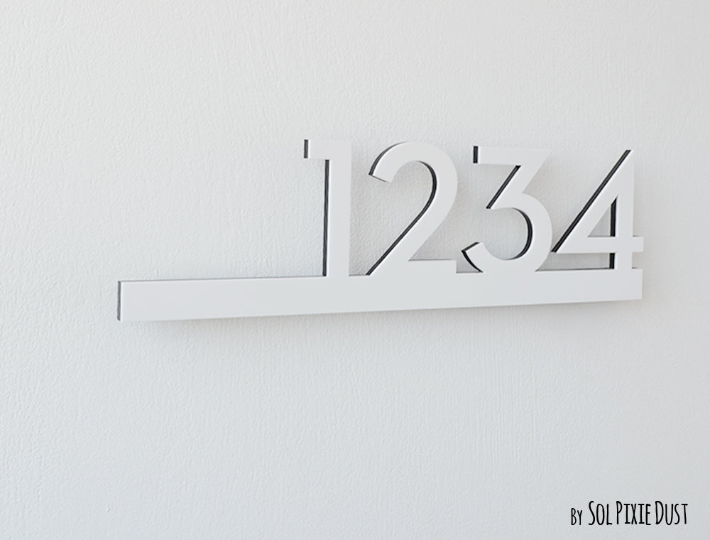 Underline House Numbers - LED Signs with Name / Address