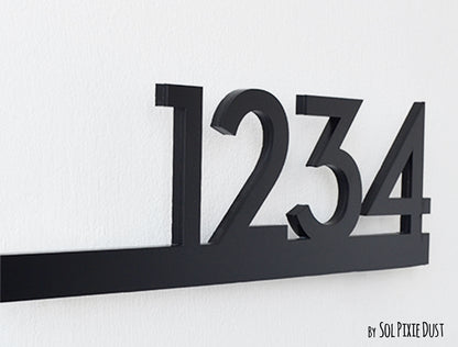 Underline House Numbers - LED Signs with Name / Address
