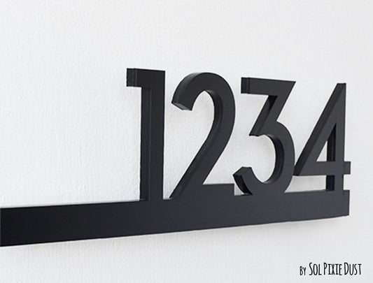 Underline House Numbers - LED Signs with Name / Address