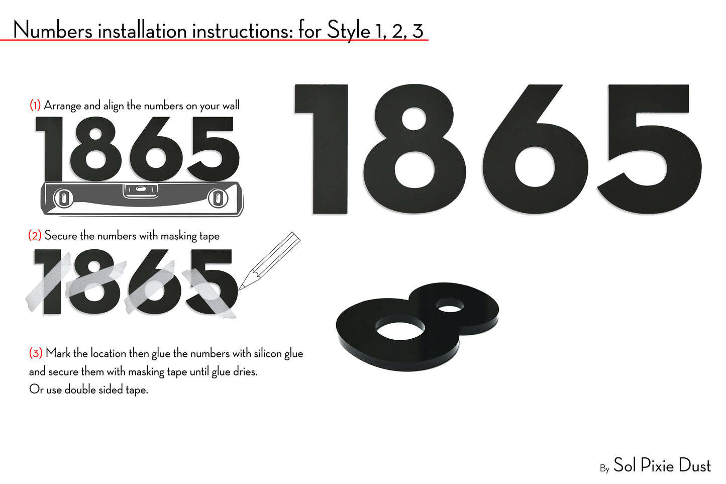 Modern House Numbers – Acrylic & Alucobond (ACP)