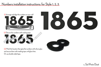 Modern House Numbers – Acrylic & Alucobond (ACP)