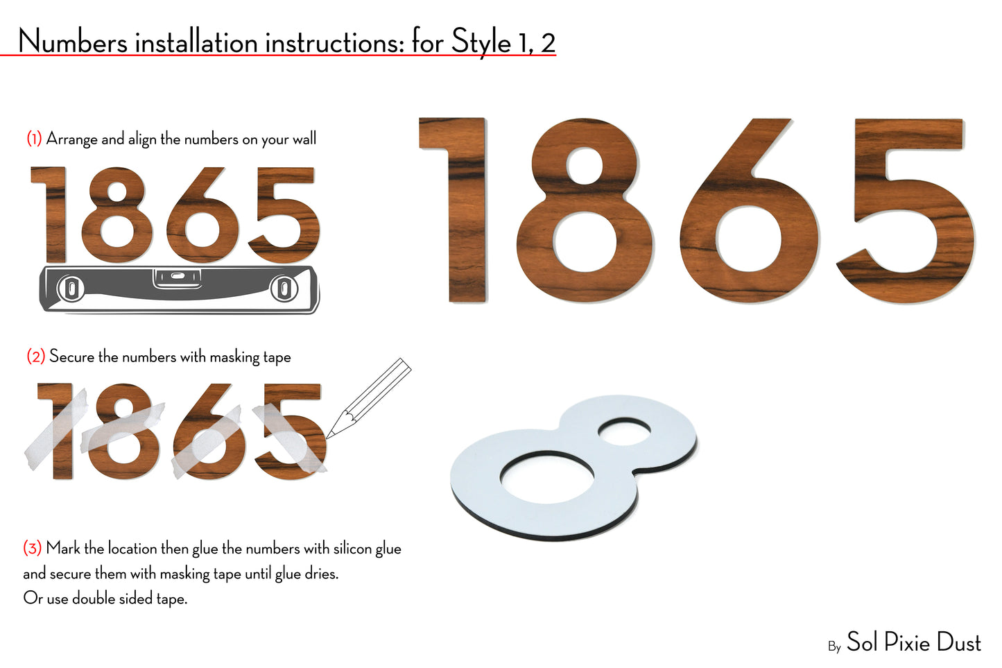Modern House Numbers – Acrylic & Alucobond (ACP)