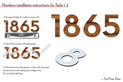 Modern House Numbers – Acrylic & Alucobond (ACP)