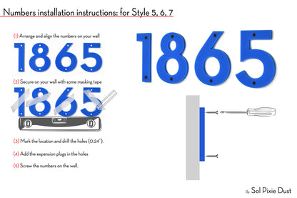 Modern House Numbers – Acrylic & Alucobond (ACP)