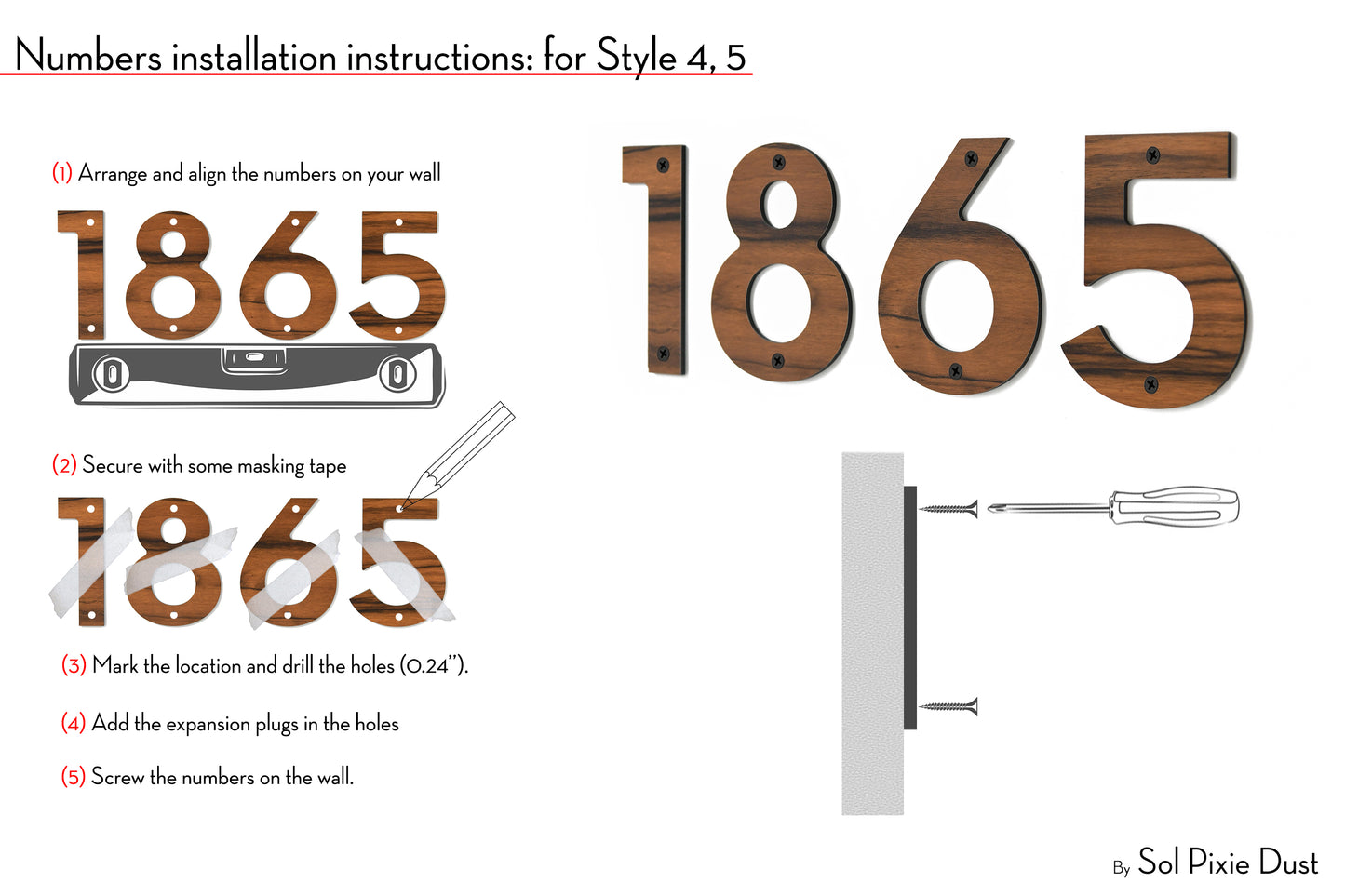 Modern House Numbers – Acrylic & Alucobond (ACP)