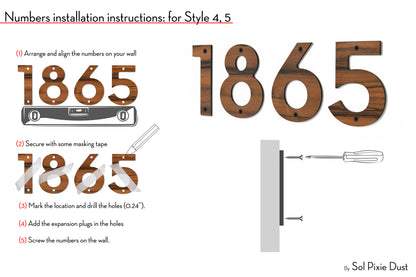 Modern House Numbers – Acrylic & Alucobond (ACP)