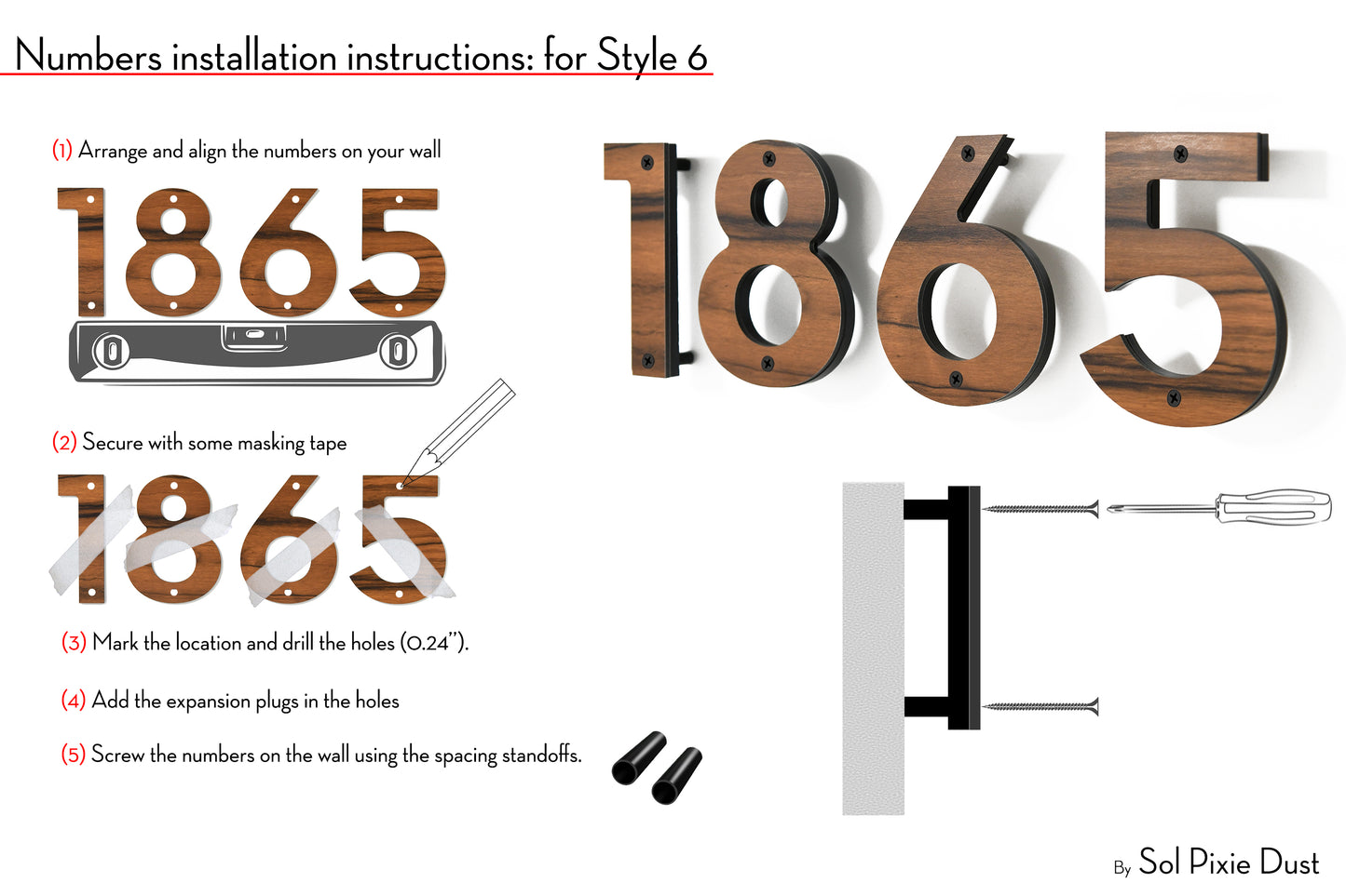 Modern House Numbers – Acrylic & Alucobond (ACP)