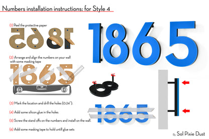 Modern House Numbers – Acrylic & Alucobond (ACP)