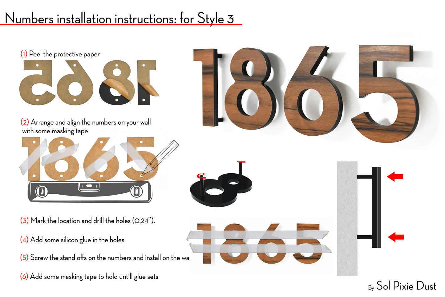 Modern House Numbers – Acrylic & Alucobond (ACP)