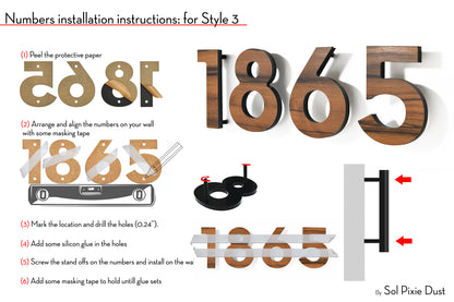 Modern House Numbers – Acrylic & Alucobond (ACP)