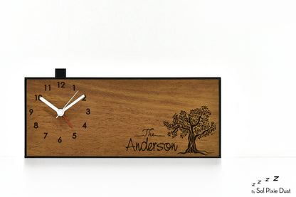 Alarm Clocks - Laser Engraved No Ticking - Table Desk Clock