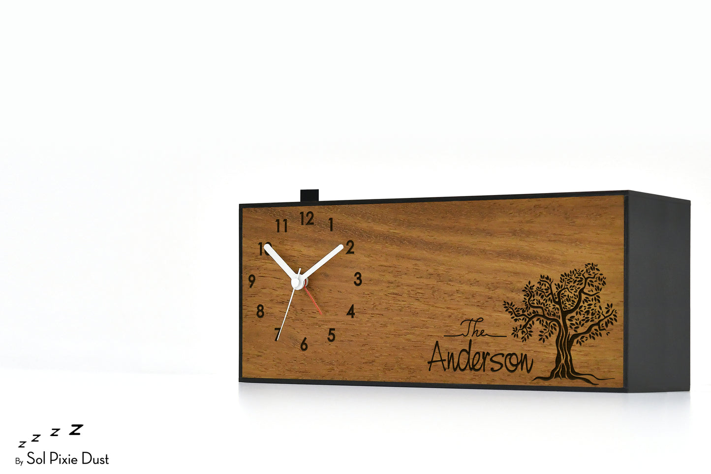 Alarm Clocks - Laser Engraved No Ticking - Table Desk Clock