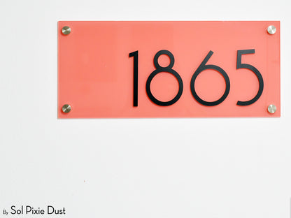 Acrylic Plaque House Number Sign – One Layer | Multiple Sizes & Shapes