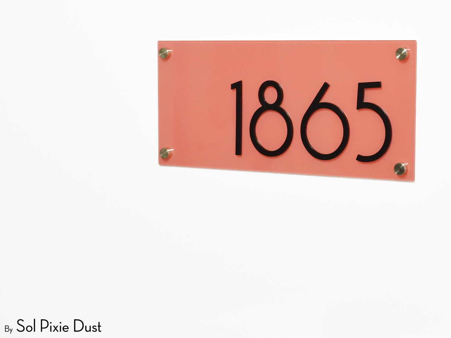Acrylic Plaque House Number Sign – One Layer | Multiple Sizes & Shapes