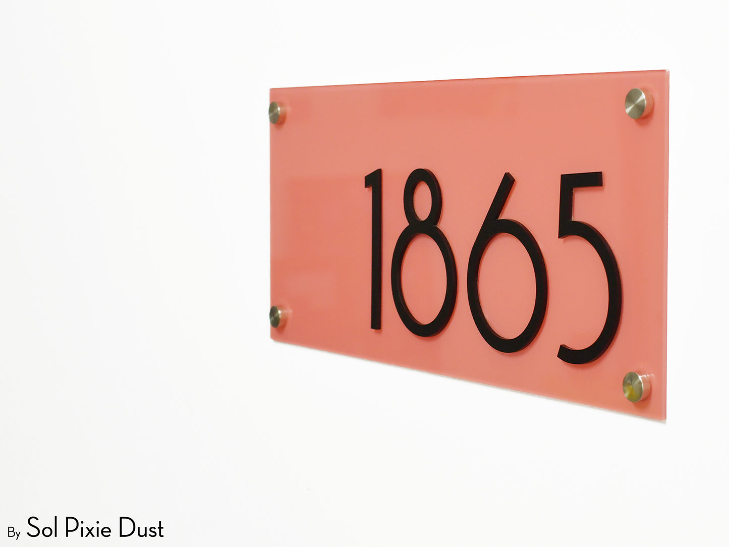 Acrylic Plaque House Number Sign – One Layer | Multiple Sizes & Shapes