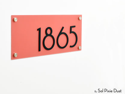 Acrylic Plaque House Number Sign – One Layer | Multiple Sizes & Shapes