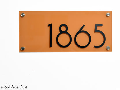 Acrylic Plaque House Number Sign – One Layer | Multiple Sizes & Shapes
