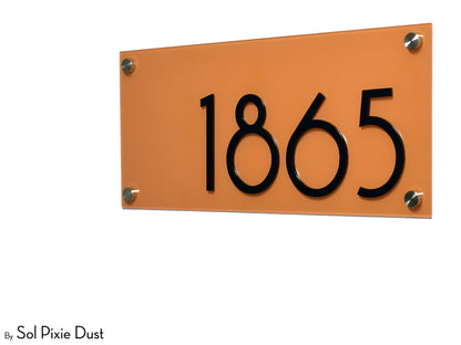 Acrylic Plaque House Number Sign – One Layer | Multiple Sizes & Shapes