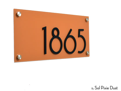Acrylic Plaque House Number Sign – One Layer | Multiple Sizes & Shapes