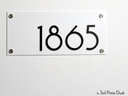 Acrylic Plaque House Number Sign – One Layer | Multiple Sizes & Shapes