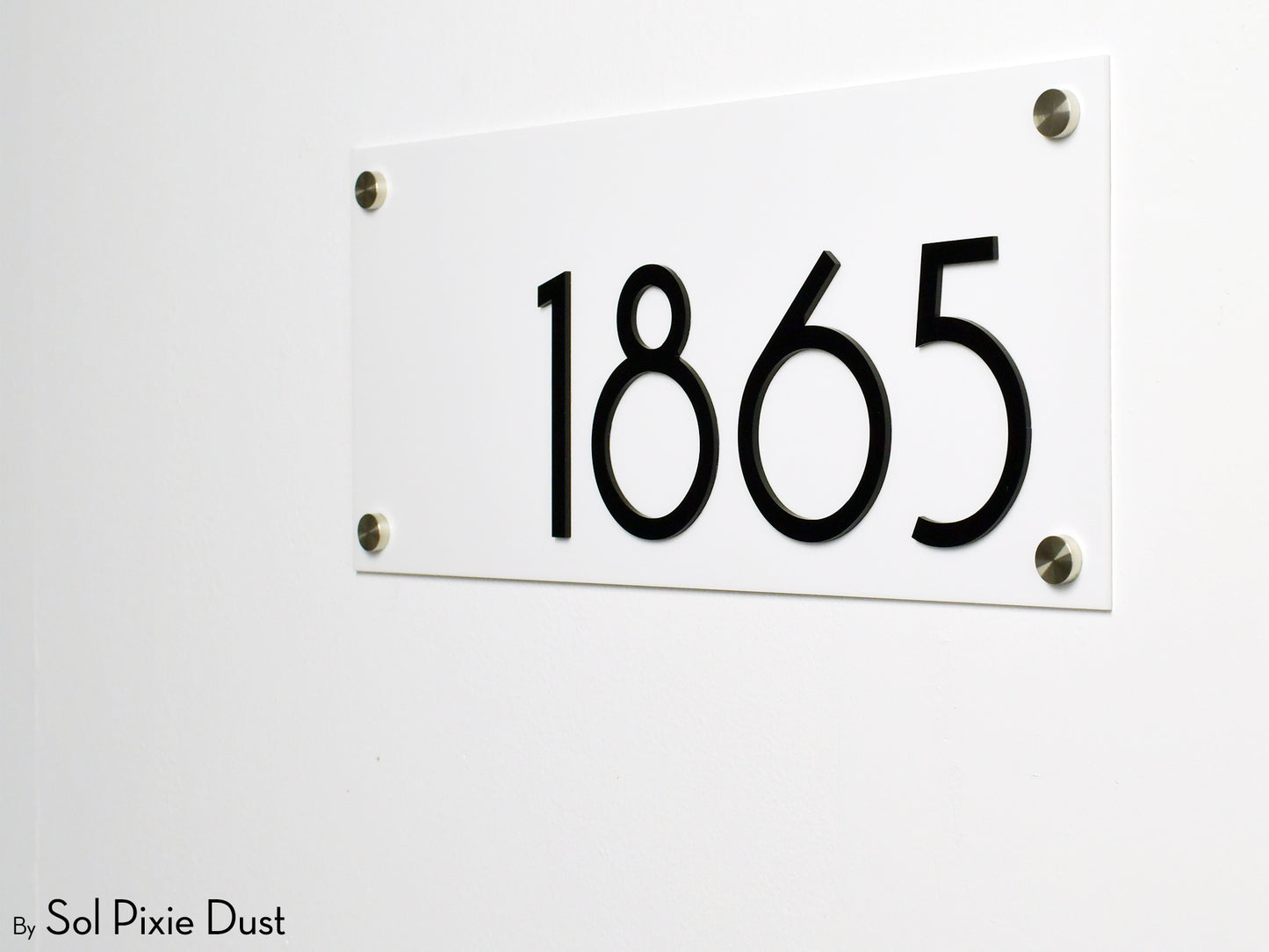 Acrylic Plaque House Number Sign – One Layer | Multiple Sizes & Shapes