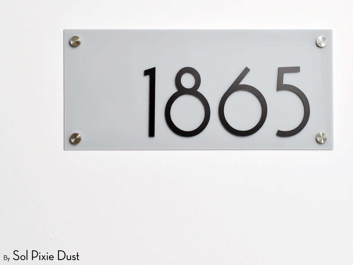 Acrylic Plaque House Number Sign – One Layer | Multiple Sizes & Shapes
