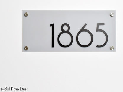 Acrylic Plaque House Number Sign – One Layer | Multiple Sizes & Shapes