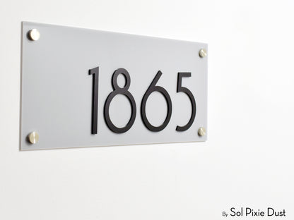 Acrylic Plaque House Number Sign – One Layer | Multiple Sizes & Shapes