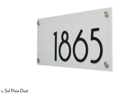 Acrylic Plaque House Number Sign – One Layer | Multiple Sizes & Shapes