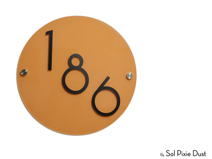 Acrylic Plaque House Number Sign – One Layer | Multiple Sizes & Shapes