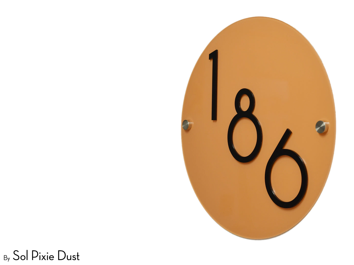 Acrylic Plaque House Number Sign – One Layer | Multiple Sizes & Shapes